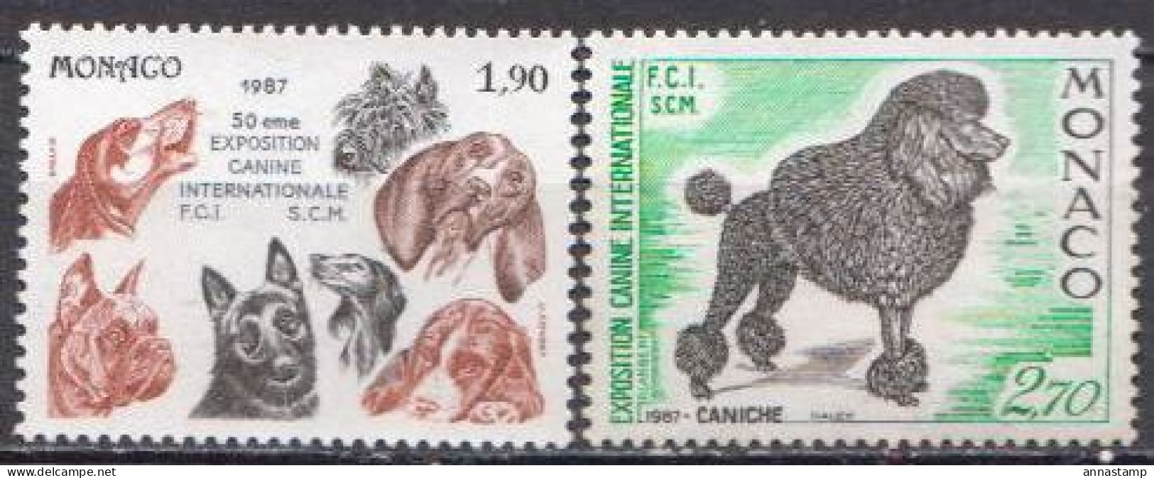 Monaco MNH Stamps - Hunde