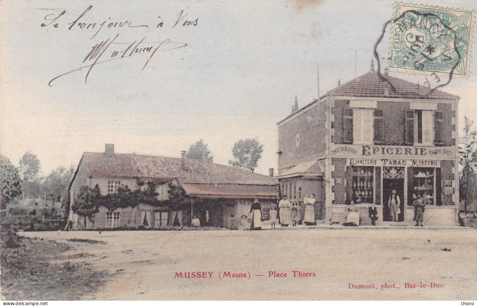 55 - MUSSEY - PLACE THIERS  - EPICERIE - TABAC - Other & Unclassified