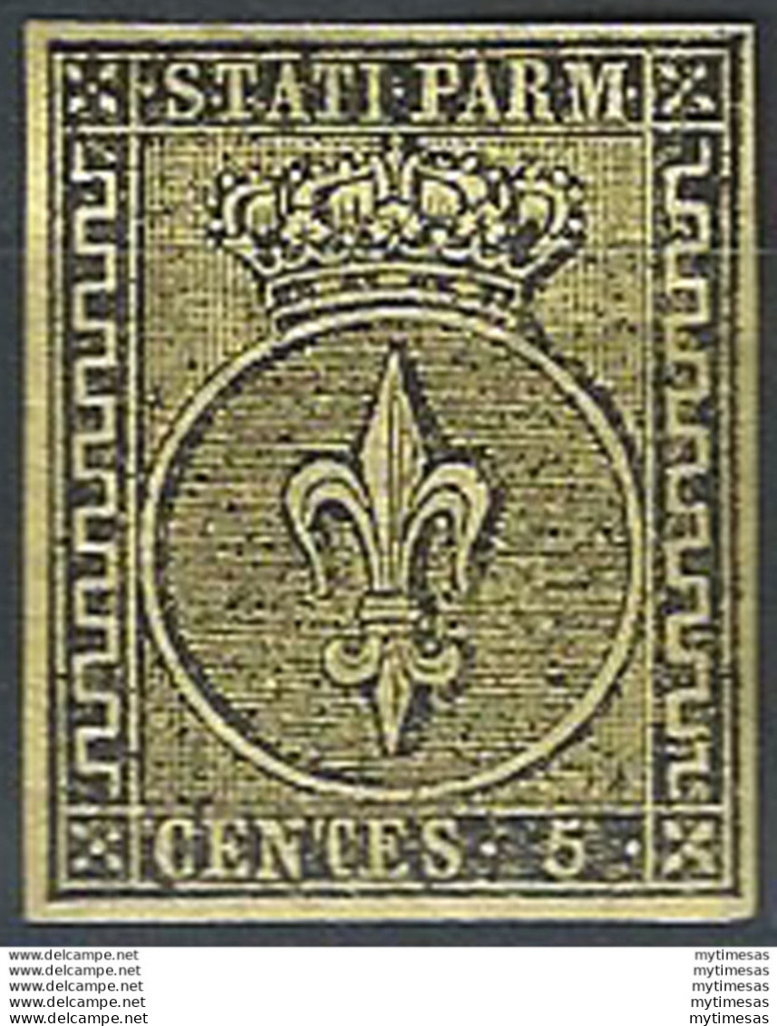 1852 Parma 5c. Giallo Arancio MNH Sassone 1 - Modène