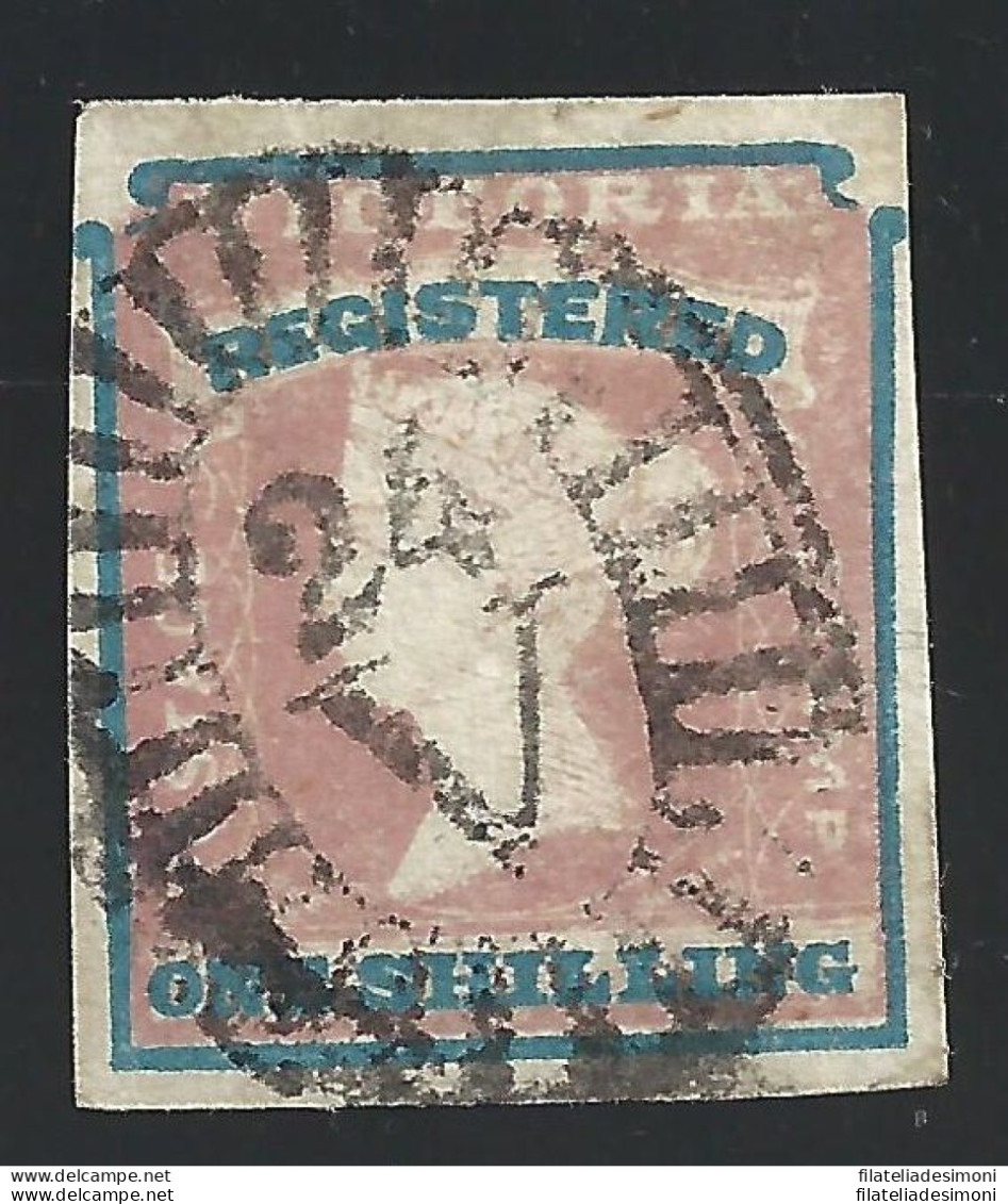 1854 VICTORIA - SG 34 - 1s. Rose-pink And Blue - USED - Sonstige & Ohne Zuordnung