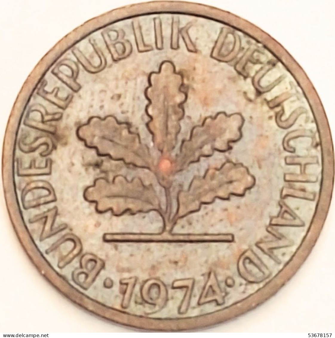 Germany Federal Republic - Pfennig 1974 F, KM# 105 (#4464) - 1 Pfennig