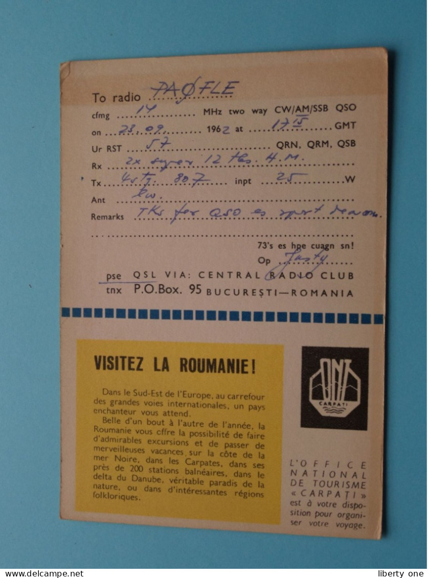 YO 3 JL - Roumanie ( See / Voir ++ Scans ) 1962 ! - Radio-amateur