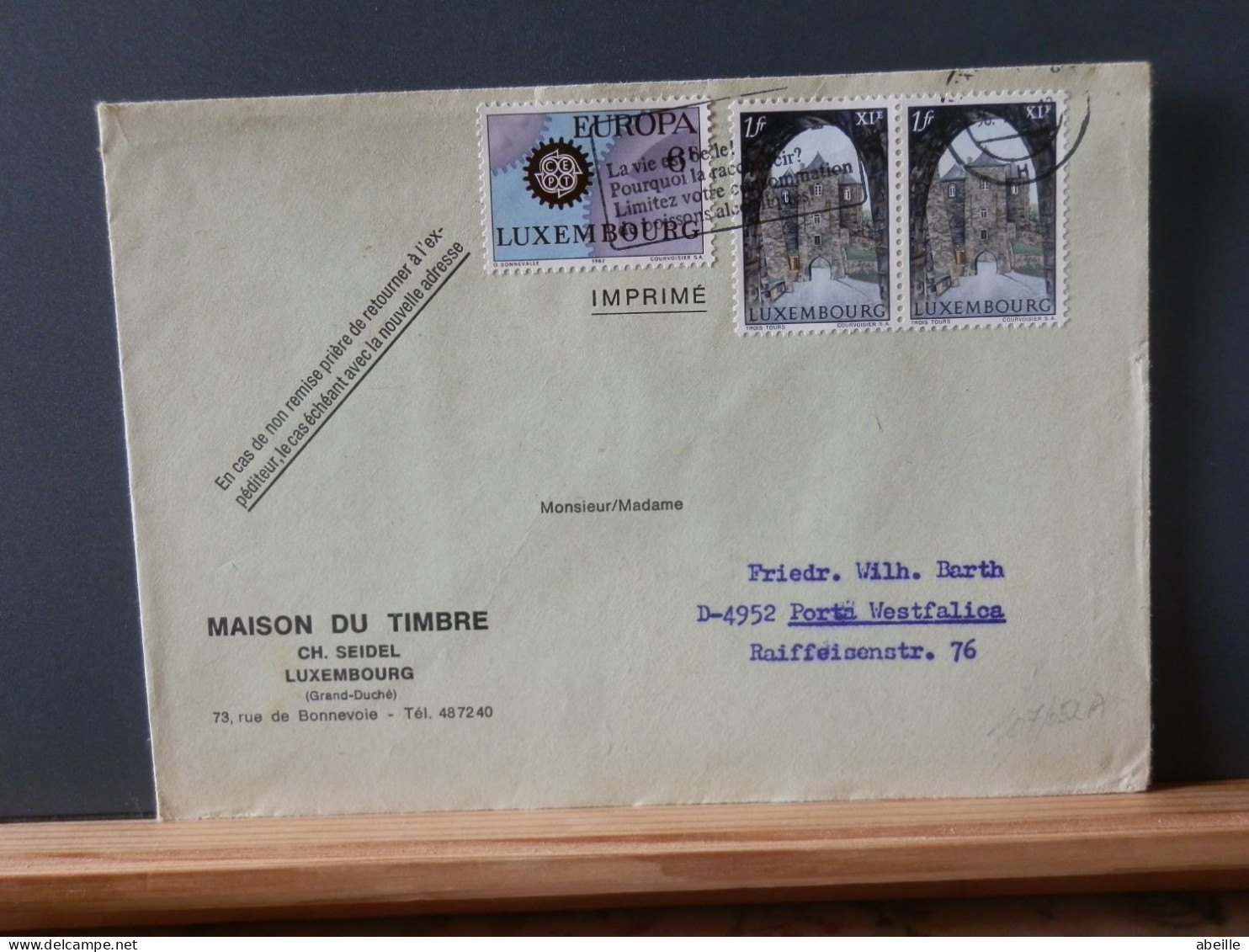 107/052A   LETTRE POUR ALLEMAGNE - Storia Postale