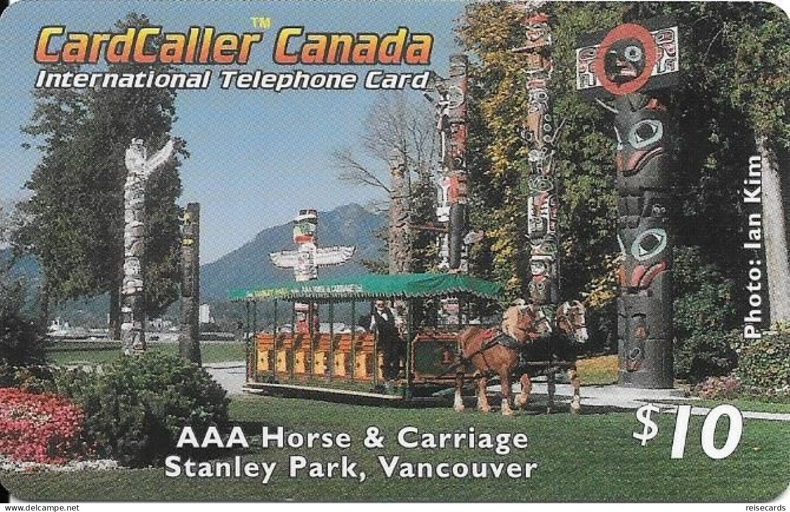 Canada: Prepaid CardCaller - AAA Horse & Carriage, Stanley Park Vancouver - Kanada