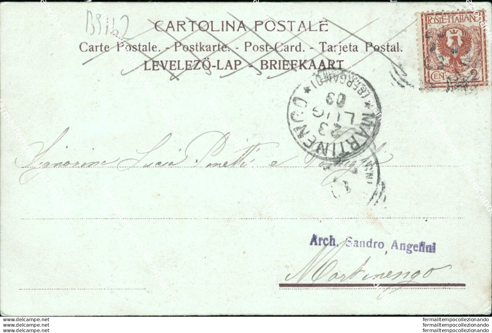 Bs162 Cartolina Un Saluto Da San Pellegrino 1903 Bergamo Lombardia - Bergamo