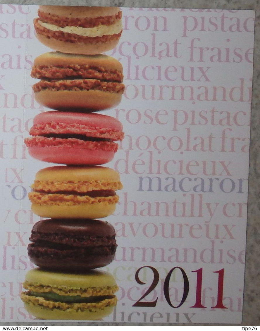 Petit Calendrier De Poche  2011 Macaron Pistache Chocolat Fraise .. Pharmacie Nantes Loire Atlantique - Formato Piccolo : 2001-...