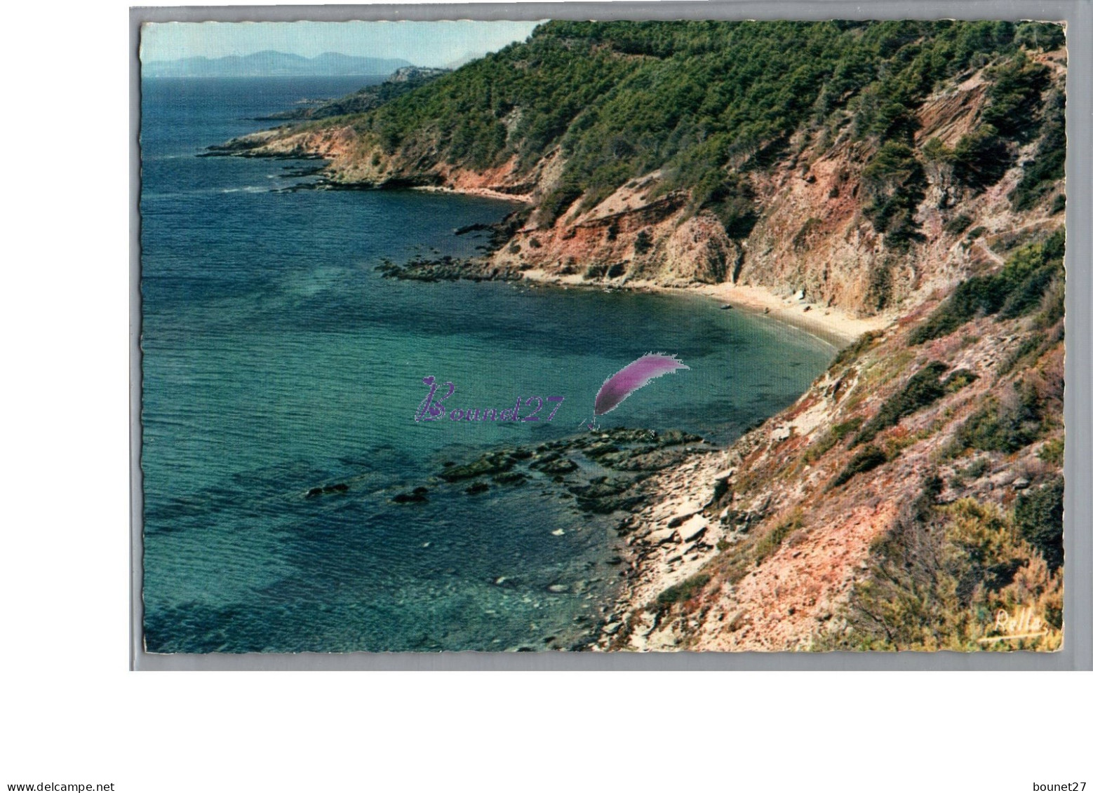 BORMES LES MIMOSAS 83 - LE CAP BENAT La Grande Plage De Bormes Au Fond L'Ile De Porquerolles 1969 - Bormes-les-Mimosas