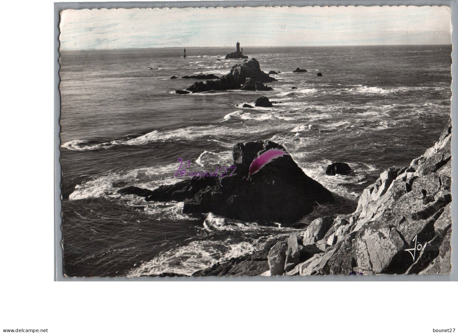 LA POINTE DU RAZ 29 - Les Courants Dans Le Rz Du Sein Mer Roche Rocher 1959 - La Pointe Du Raz