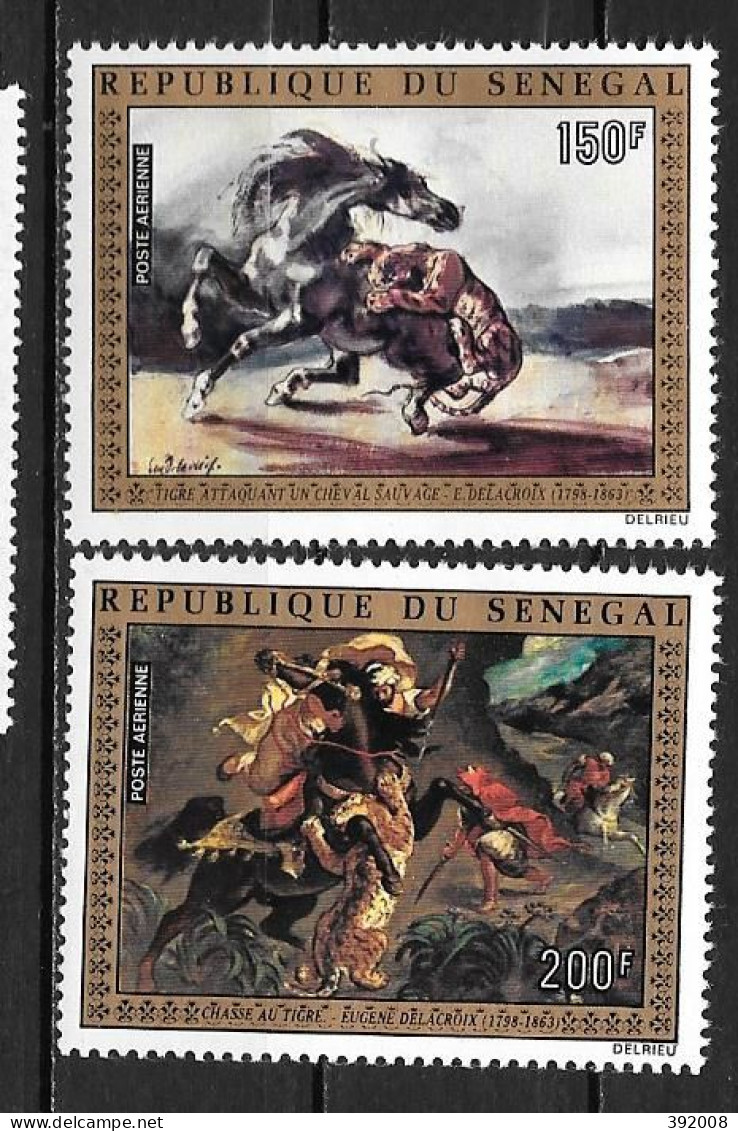 PA - 1974 - N° 140 à 141 **MNH - Eugène Delacroix - Senegal (1960-...)