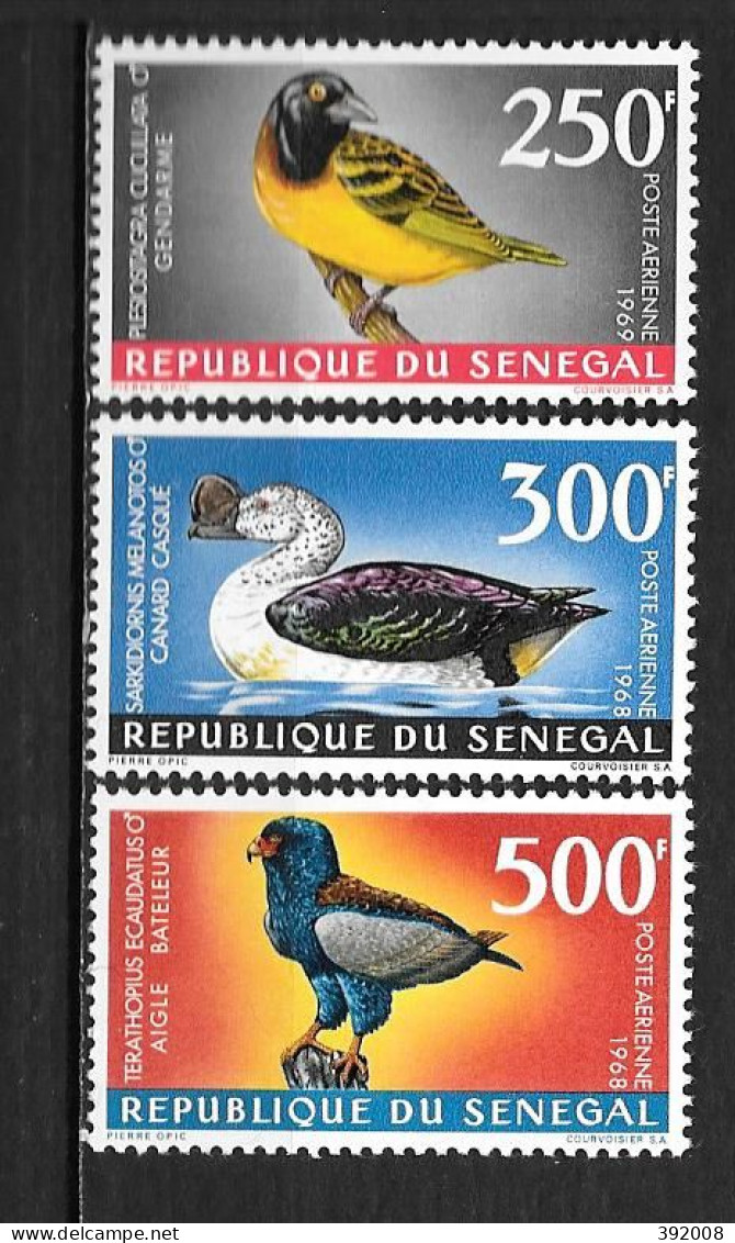 PA - 1968 - N° 65 à 67**MNH - Oiseaux - Sénégal (1960-...)