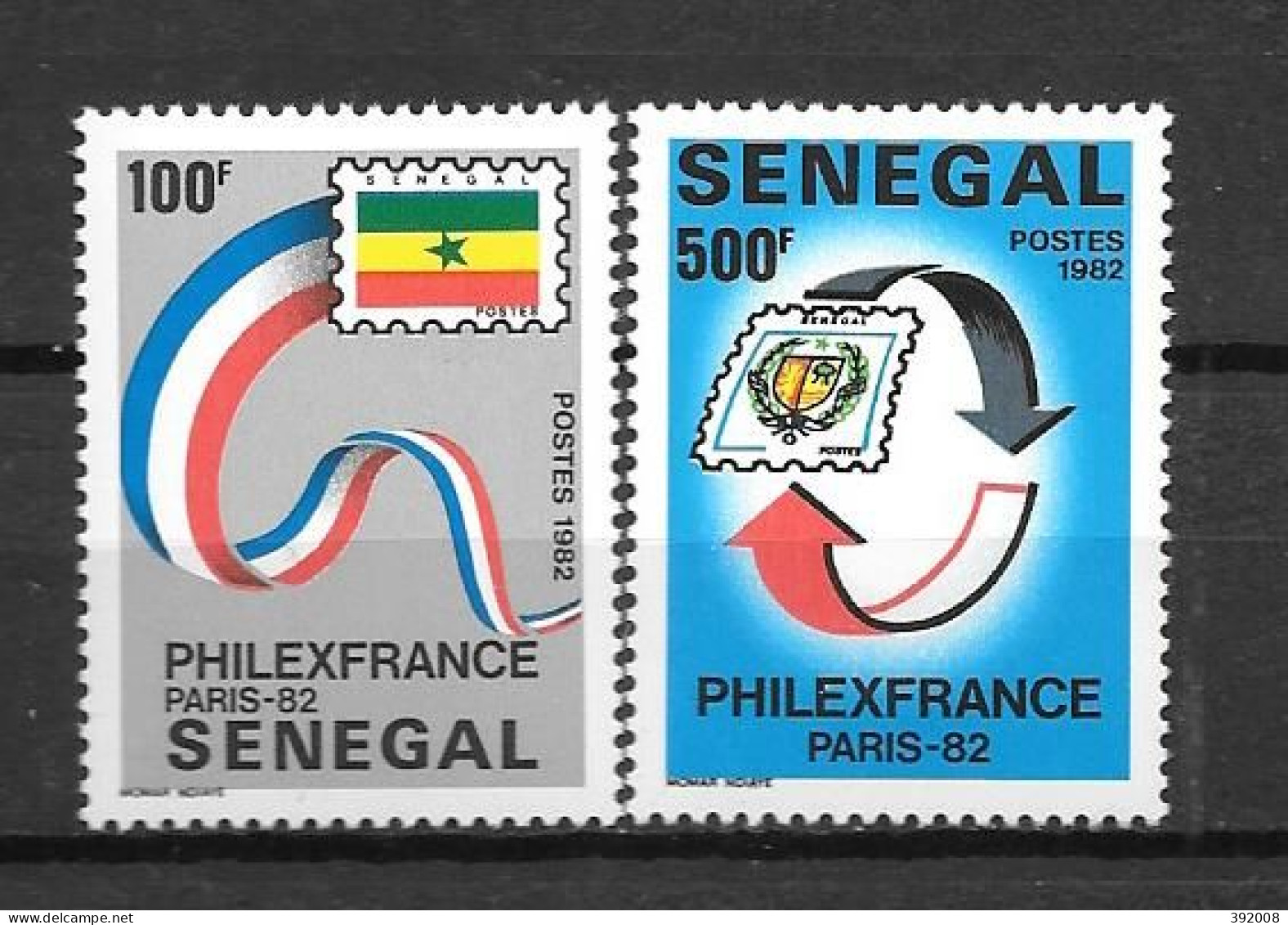 1982 - 583 à 584 **MNH - Philexfrance - 2 - Senegal (1960-...)