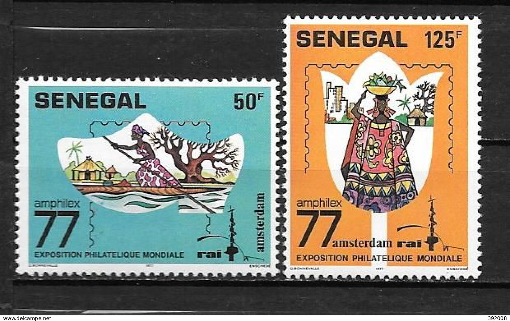 1977 - 466 à 467 **MNH - Amphilex 77 - Sénégal (1960-...)