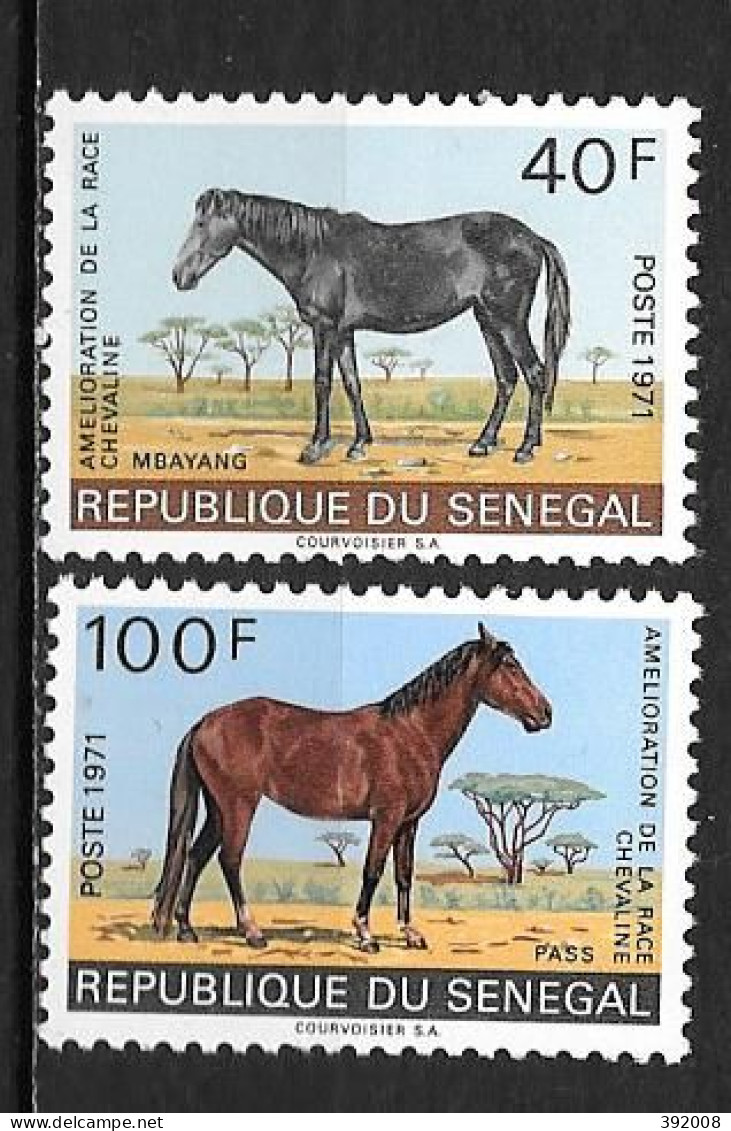 1971 - N° 343 à 344 **MNH - Chevaux - Senegal (1960-...)