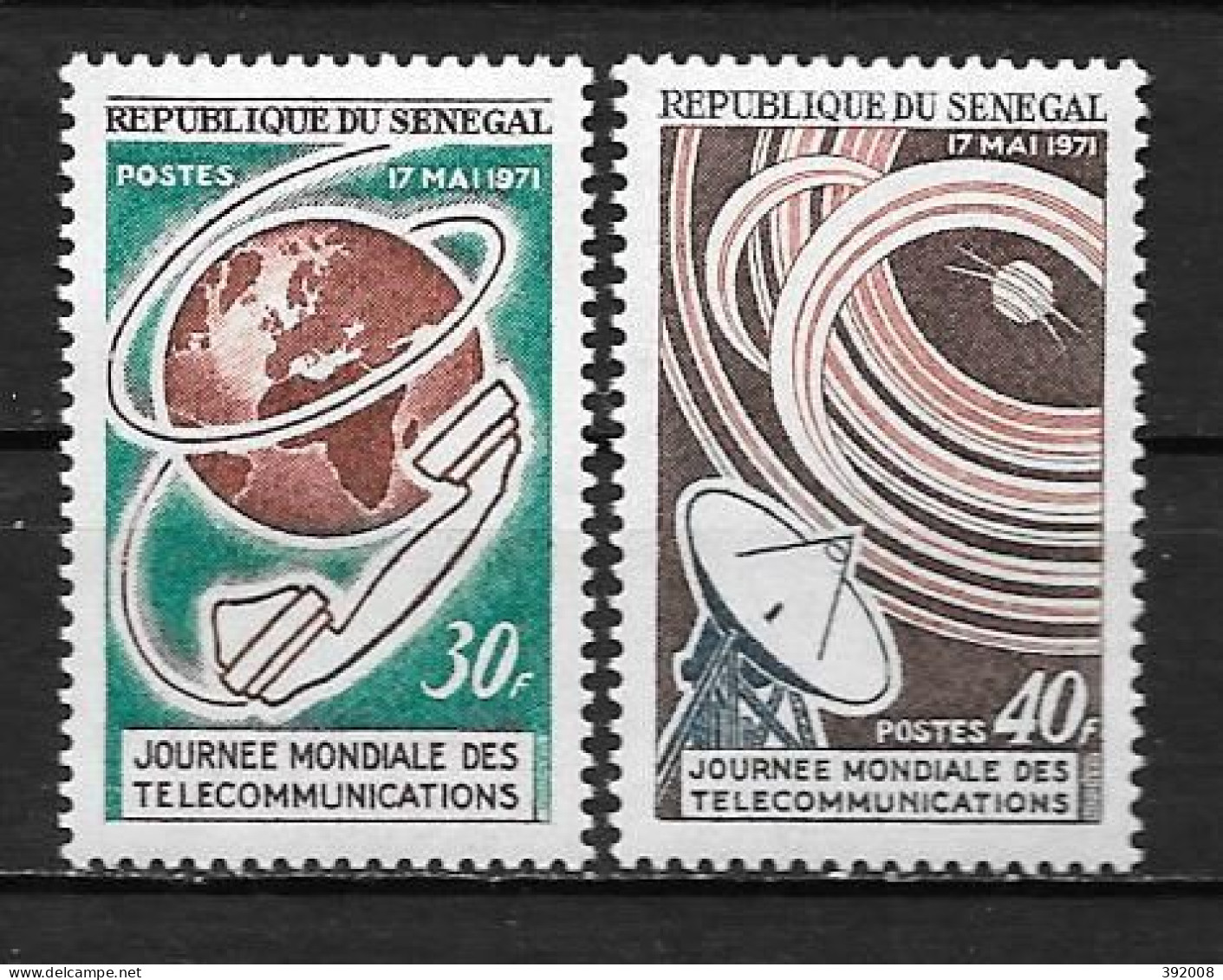 1971 - N° 347 à 348 *MH - Journée Des Télécommunications - Sénégal (1960-...)