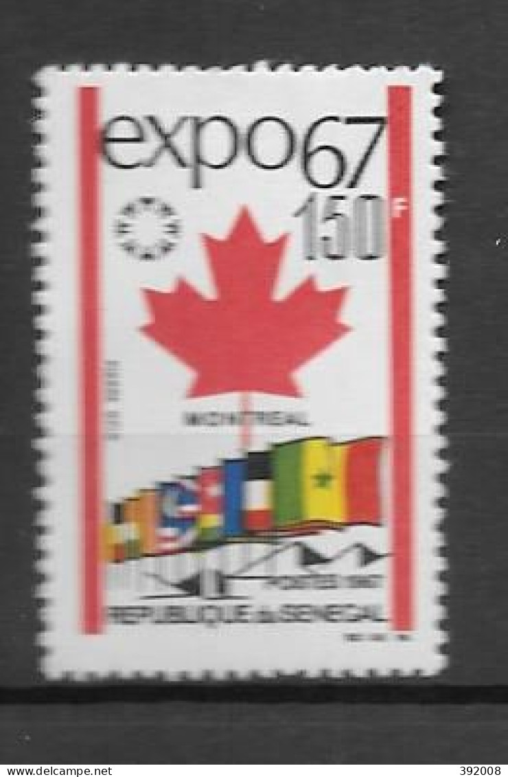 1967 - N° 296 *MH - Expo Internationale De Montréal - Senegal (1960-...)