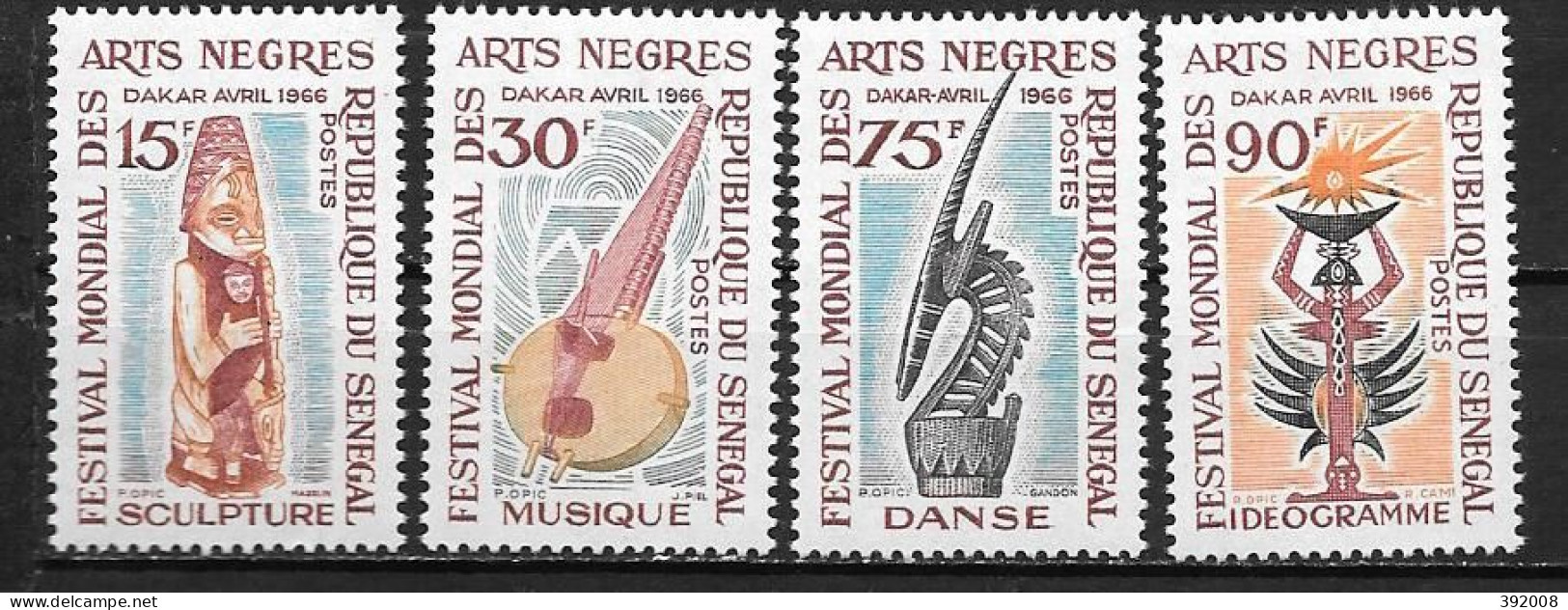 1966 - N° 275 à 278 *MH - Festival Mondial Des Arts Nègres - Senegal (1960-...)