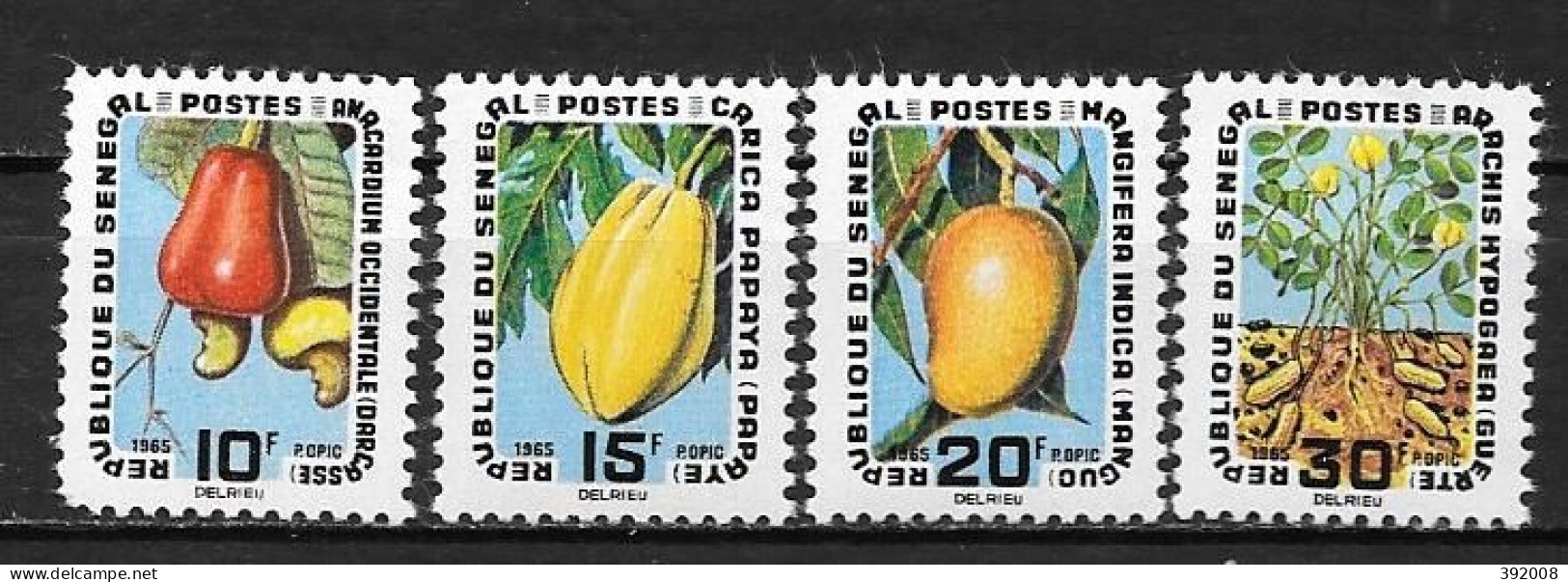 1965 - N° 262 à 265 *MH - Ressources Agricoles - Senegal (1960-...)