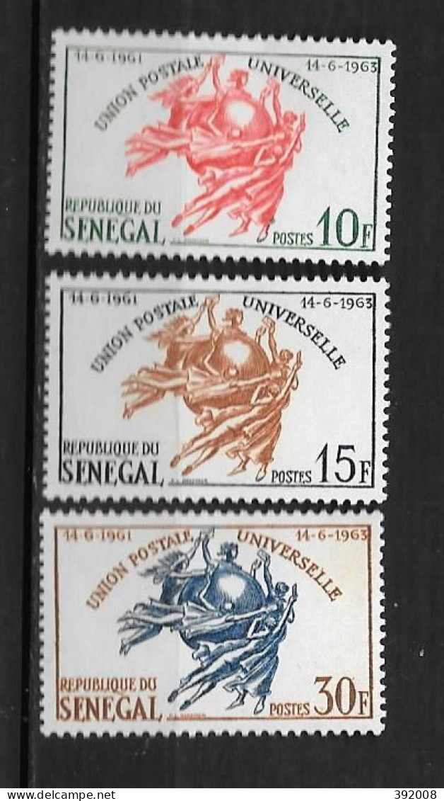 1963 - N° 223 à 225 *MH - 2 Ans Admission UPU - Sénégal (1960-...)