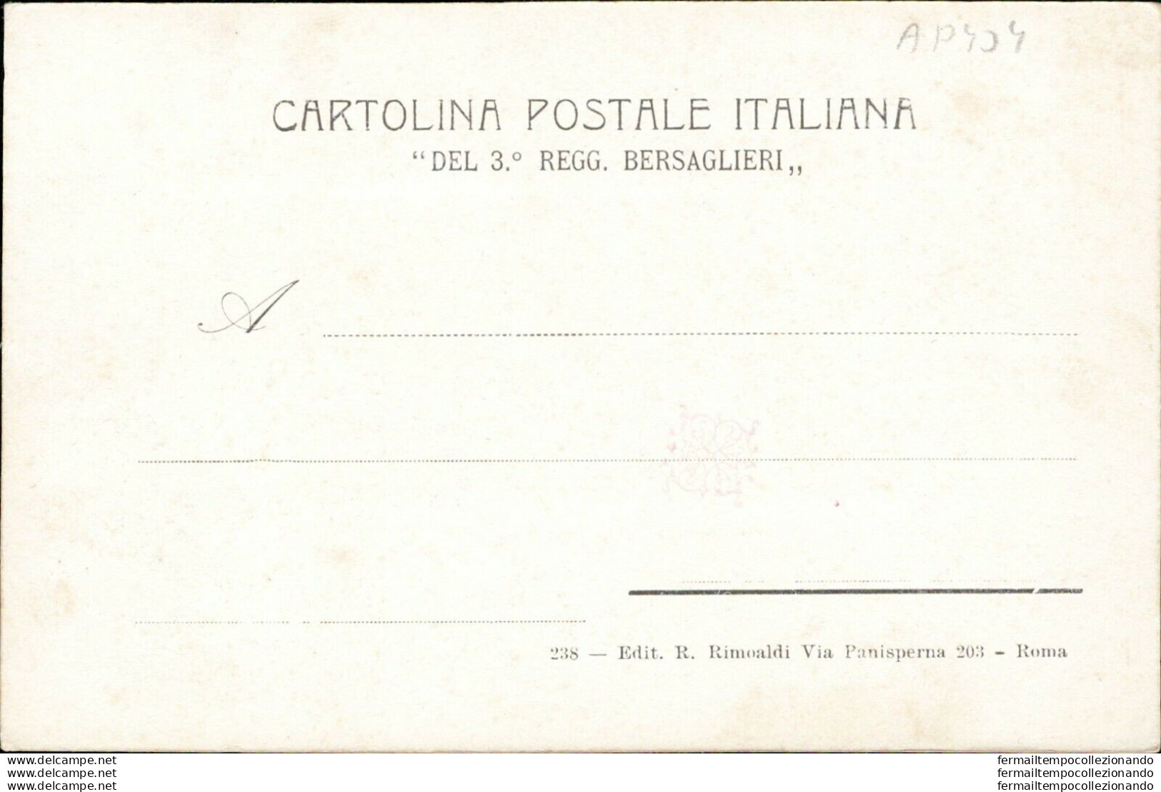 Ap404 Cartolina Militare 3 Reggimento Bersaglieri - Other & Unclassified