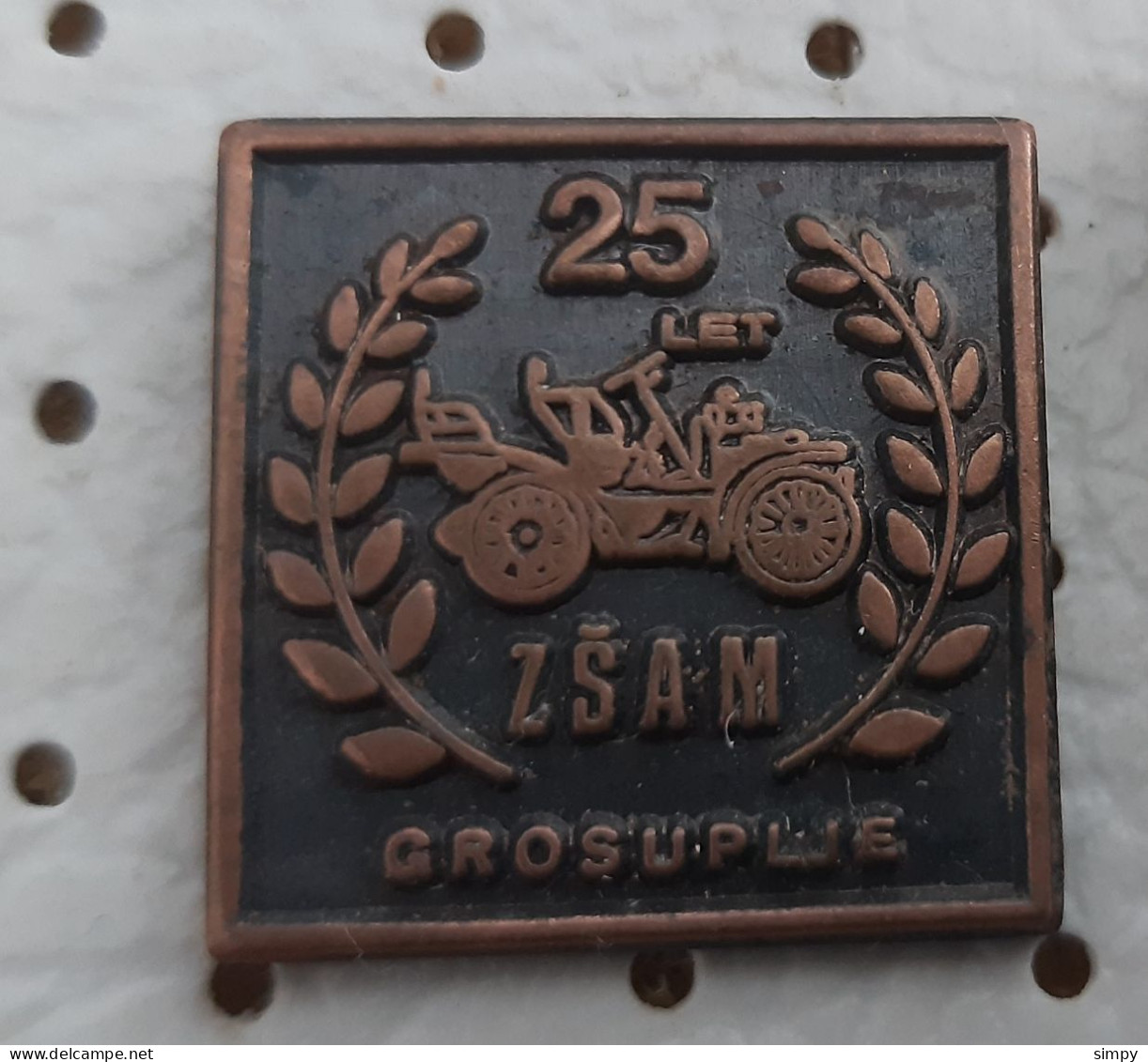 ZSAM Grosuplje 25 Years Federation Of Drivers And Mechanics Of Slovenia Yugoslavia Pin - Altri & Non Classificati