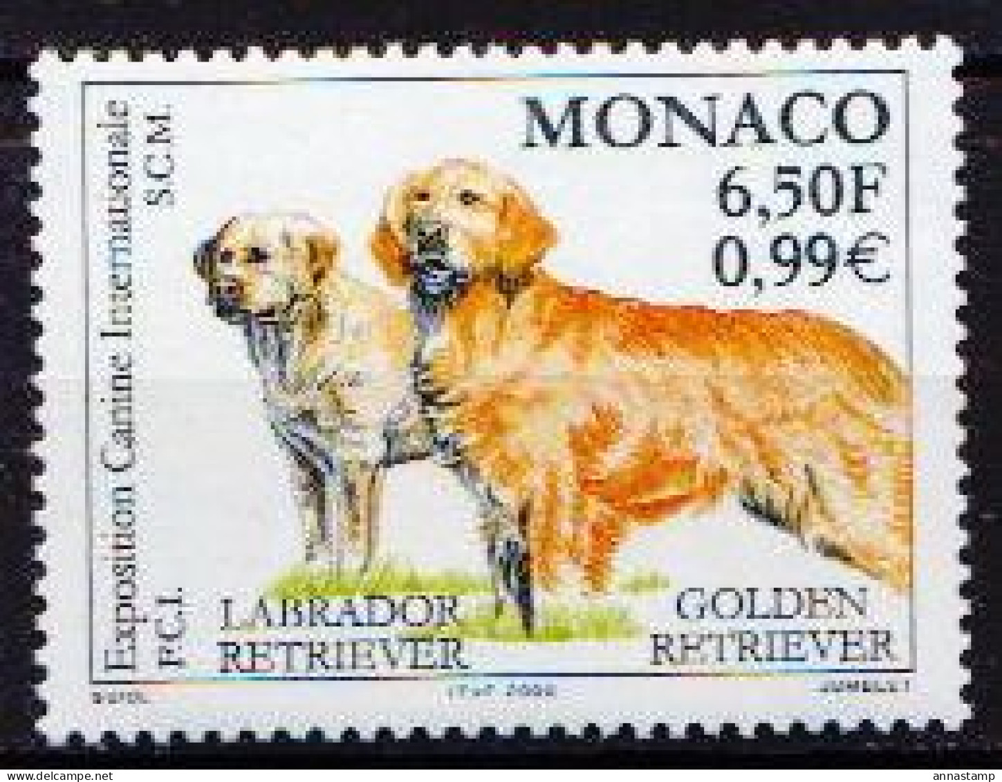 Monaco MNH Stamp - Perros