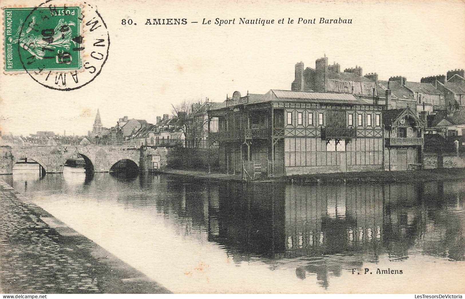 FRANCE - Amiens - Le Sport Nautique Et Le Pont Barabau - Carte Postale Ancienne - Amiens