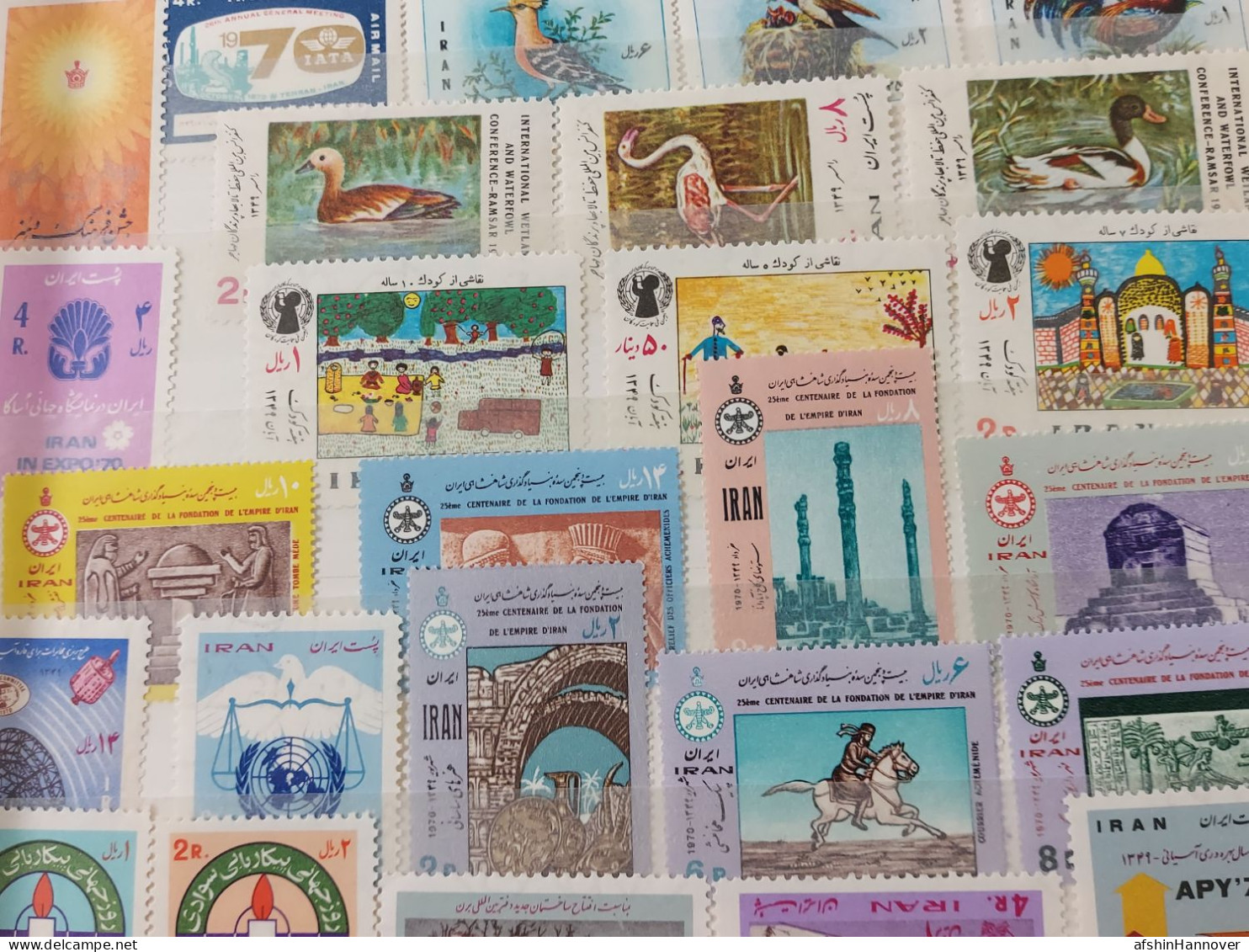 Iran Shah Pahlavi Shah تمام تمبرهای   سال ۱۳۴۹   Commemorative Stamps Issued In Year 1349 (21/3/1970-20/3/1971) - Iran