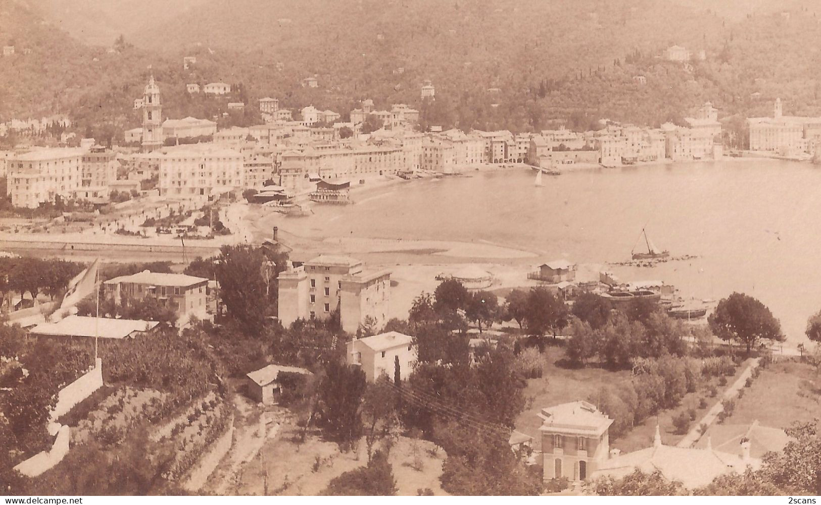 Italie - RAPALLO - Photo 19è Siècle 9,3 X 14,9 Cm Collée Sur Support Cartonné 16 X 21,4 Cm - Autres & Non Classés