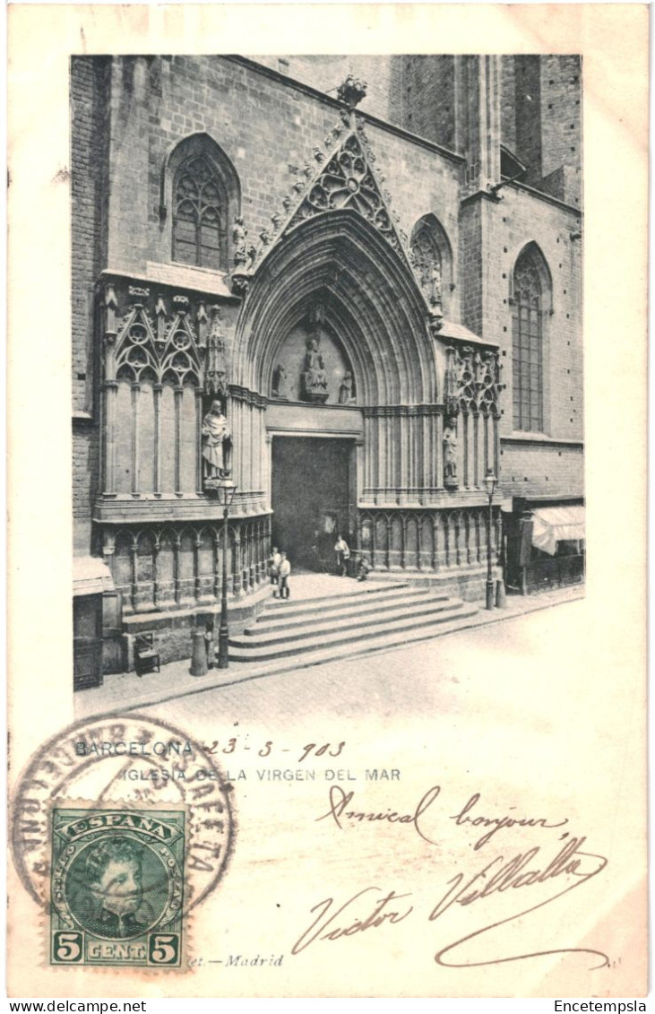 CPA Carte Postale Espagne Barcelona Iglesia De La Virgen Del Mar 1903VM80321 - Barcelona