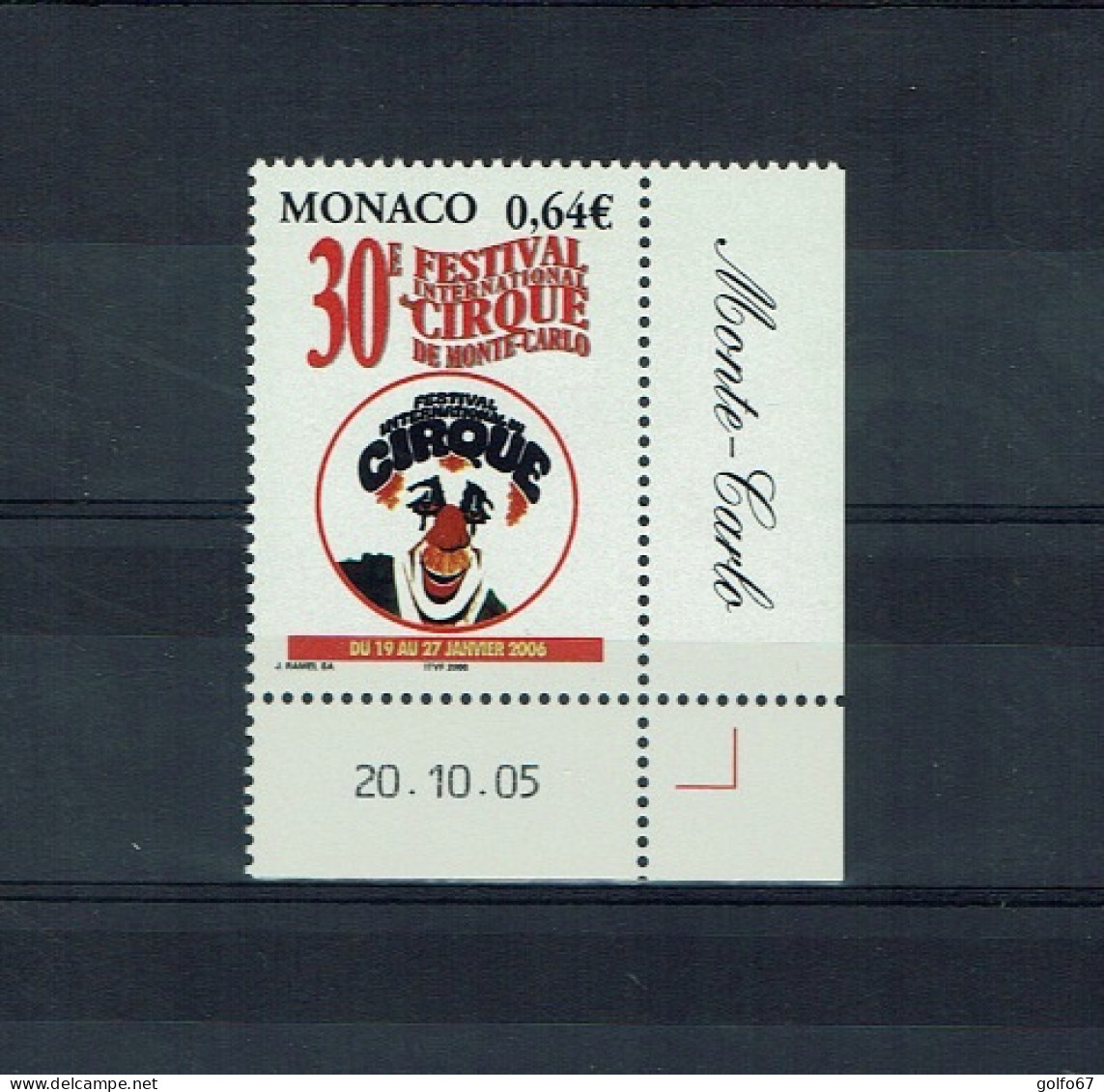 MONACO 2005 Y&T N° 2522 Coin Daté NEUF** - Unused Stamps