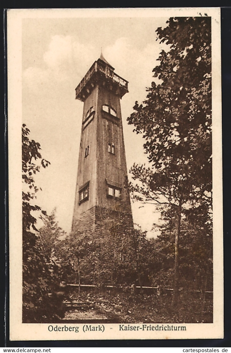 AK Oderberg /Mark, Kaiser-Friedrichturm  - Oderberg