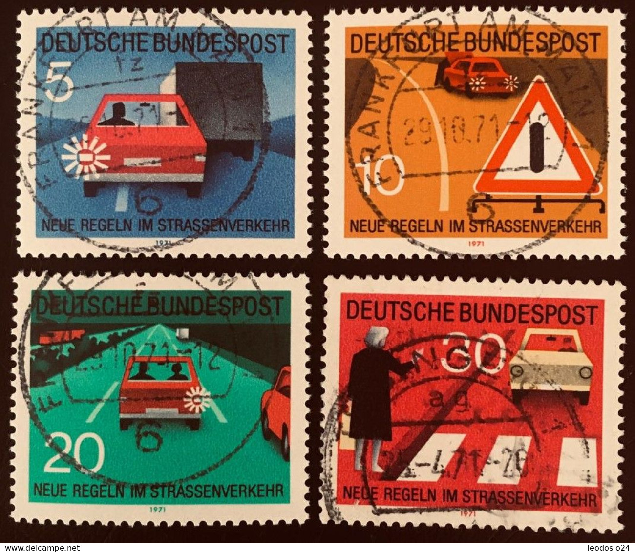 RFA 1971 Reglamentación De Trafico II Yvert 534 / 37 - Used Stamps