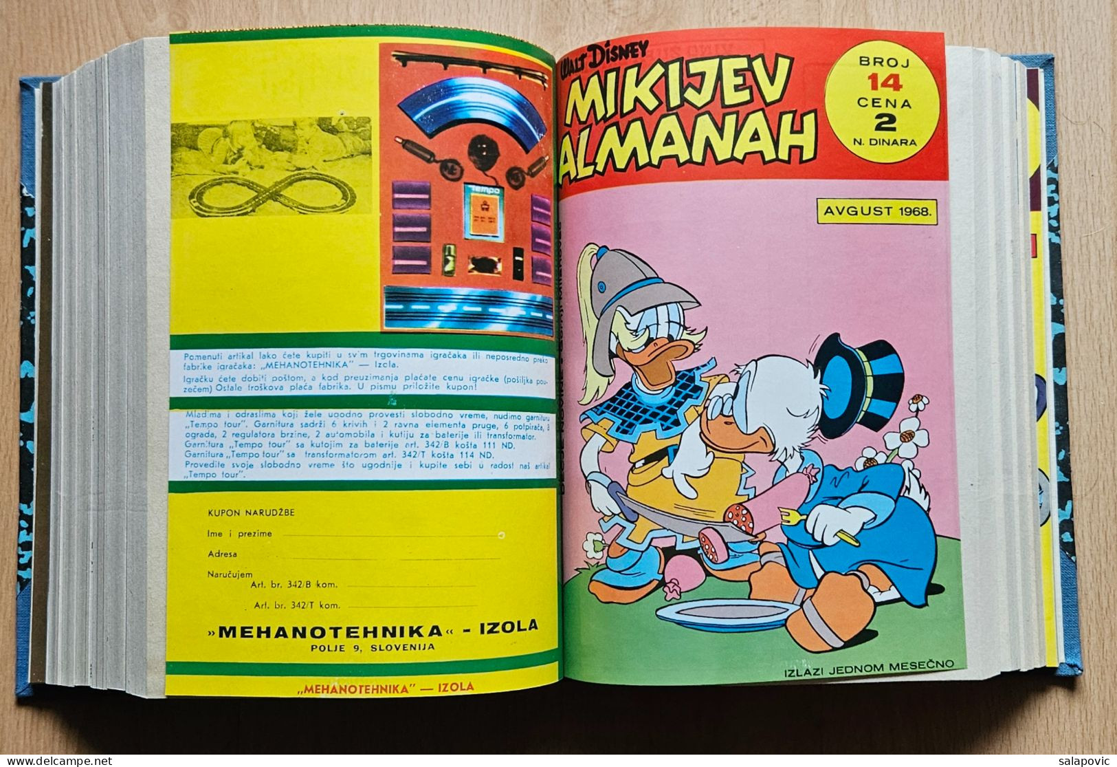 MIKIJEV ALMANAH 12 numbers bound 7 - 18, Vintage Comic Book Yugoslavia Yugoslavian Mickey Mouse Disney Comics