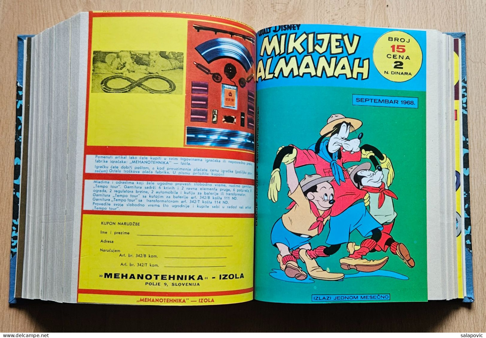MIKIJEV ALMANAH 12 numbers bound 7 - 18, Vintage Comic Book Yugoslavia Yugoslavian Mickey Mouse Disney Comics