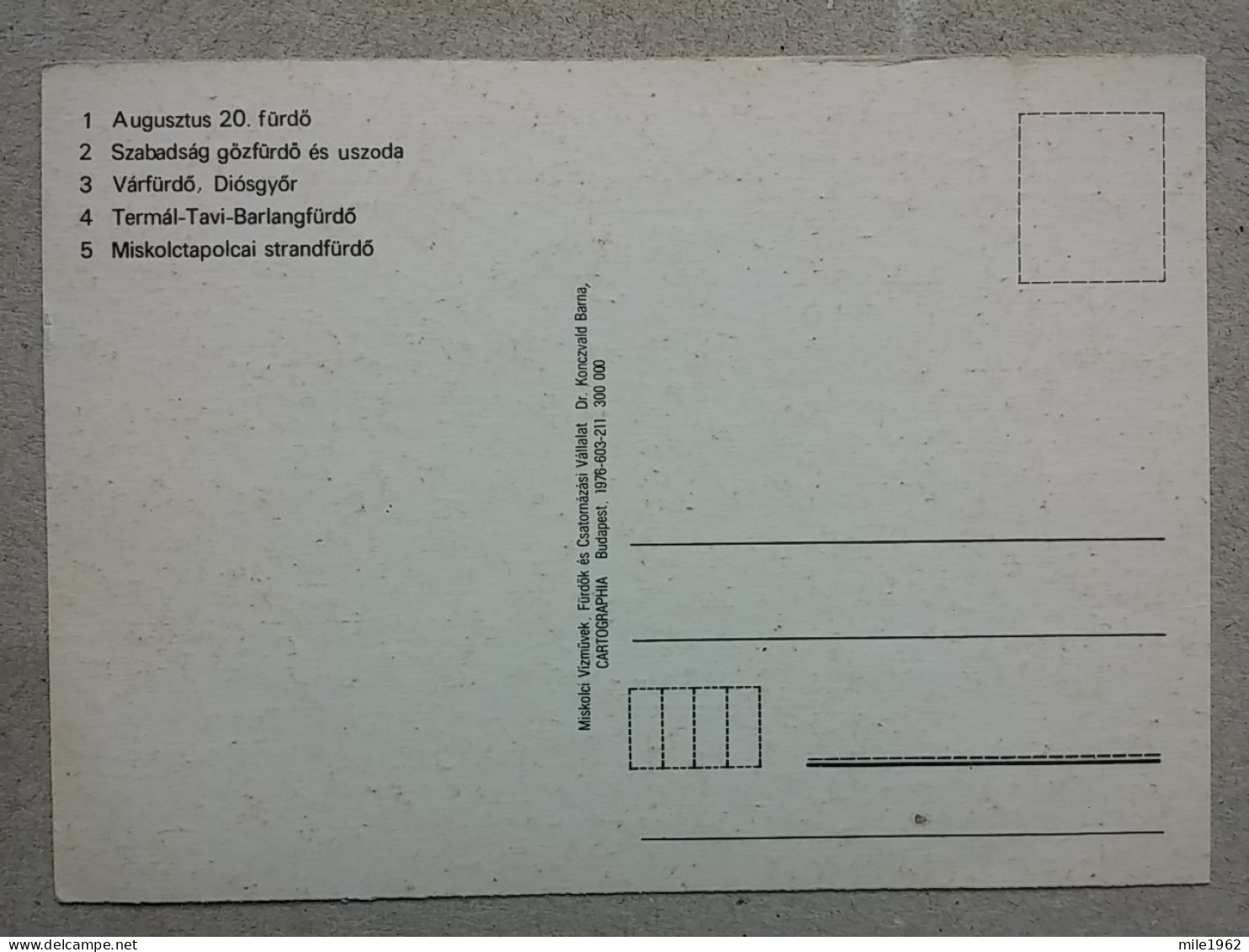 Kov 716-27 - HUNGARY, MISKOLC, PLANE, MAP - Hungary