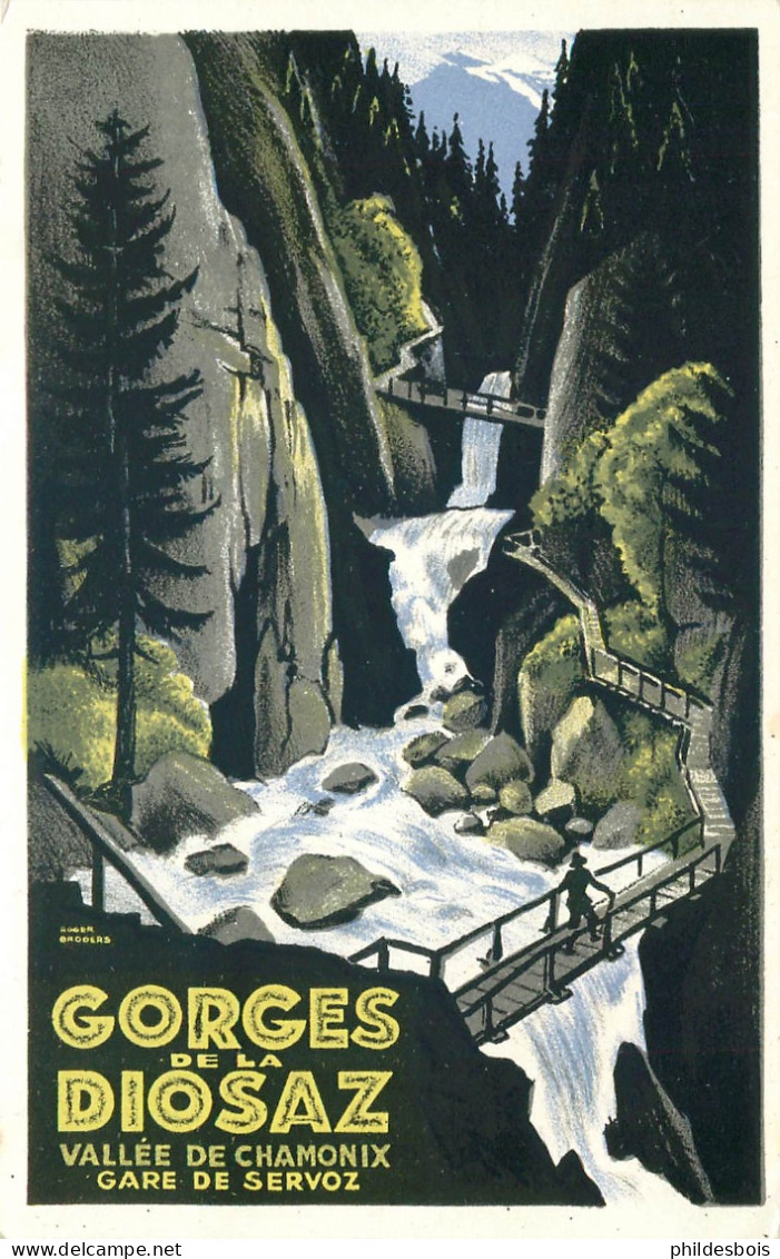 HAUTE SAVOIE  GORGES DE LA DIOSAZ  Vallée De Chamonix ( Carte Illustrée ) - Other & Unclassified