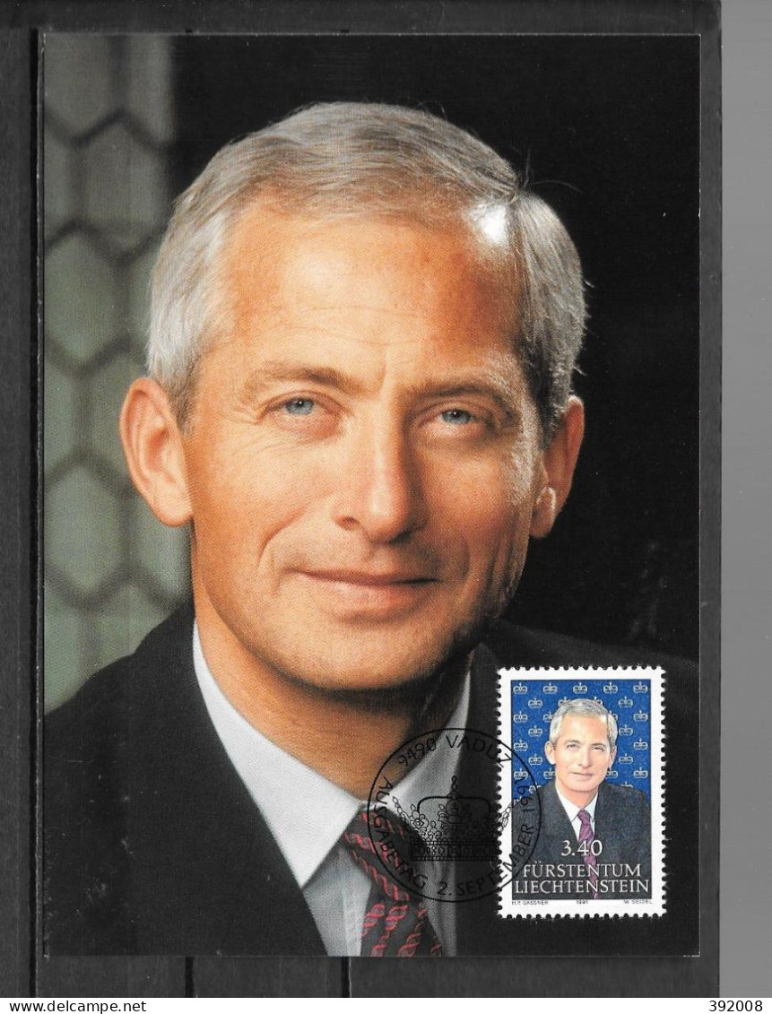 1991 - 966 - Prince Hans-Adam II - 28 - Cartas Máxima