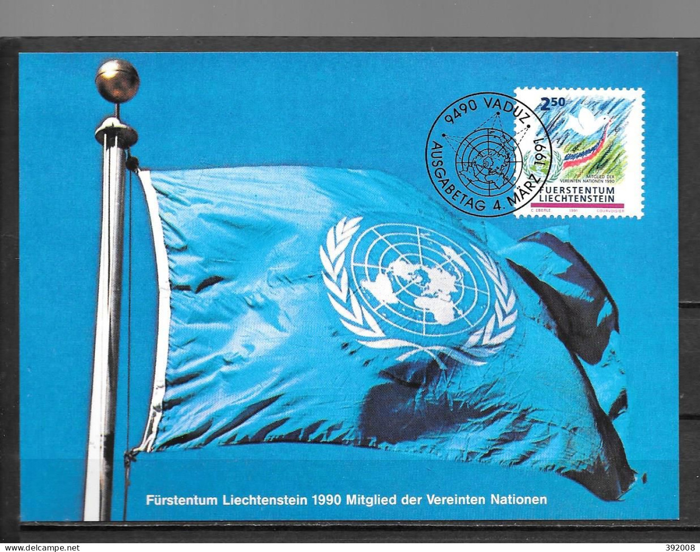 1991 - 956 - Admission à L'ONU - 27 - Maximumkarten (MC)