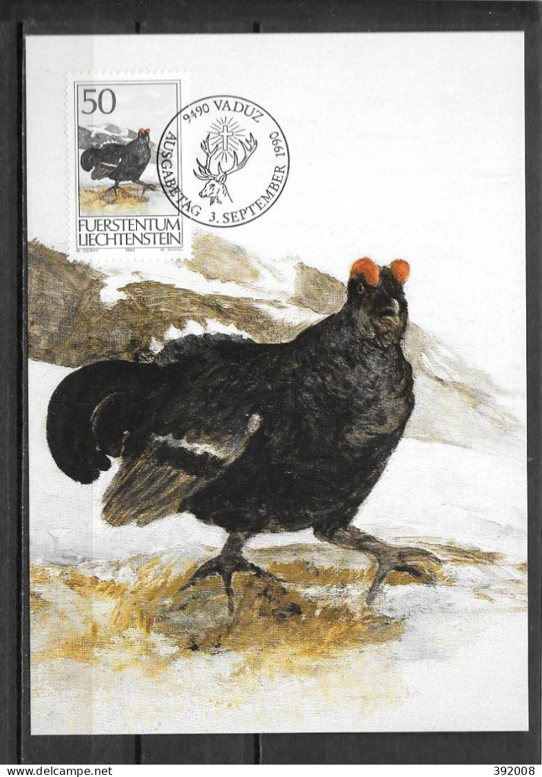 1990 - 939 - Oiseaux - 25 - Maximumkarten (MC)