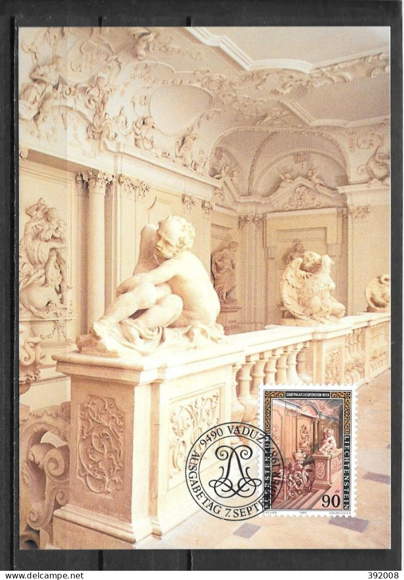 1987 - 868 - Palais Liechtenstein à Vienne - 19 - Cartas Máxima
