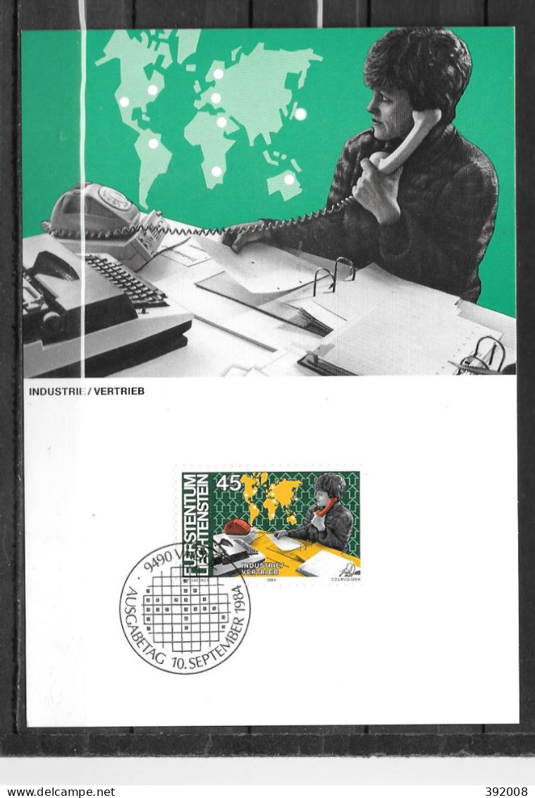 1984 - 794 - L'homme Et Le Travail Vente Industrielle - 9 - Cartes-Maximum (CM)