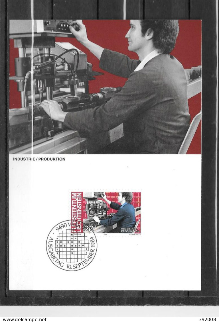 1984 - 792 - L'homme Et Le Travail Production Industrielles - 9 - Maximumkaarten