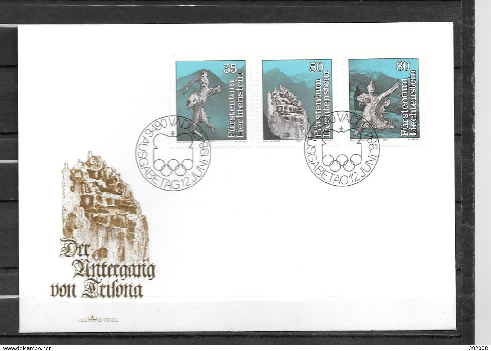 1984 - 784 à 786 - Légendes - 9 - FDC