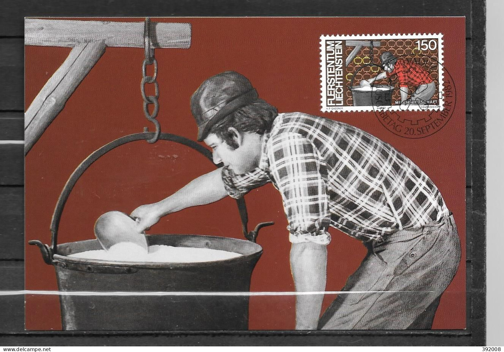 1982 - 746 - Homme Et Travail - Industrie Laitière - 4 - Maximum Cards
