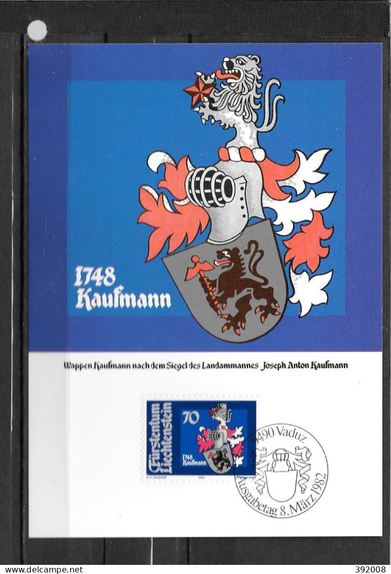 1982 - 735 - Armoiries - 2 - Cartes-Maximum (CM)