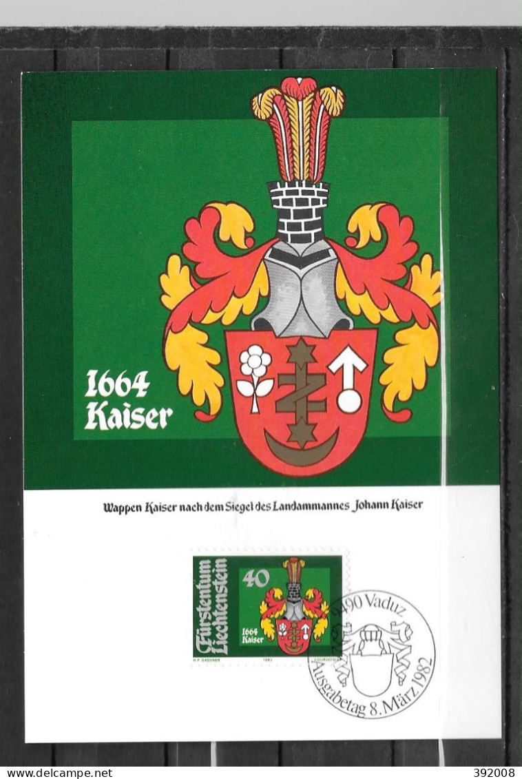 1982 - 734 - Armoiries - 2 - Cartoline Maximum