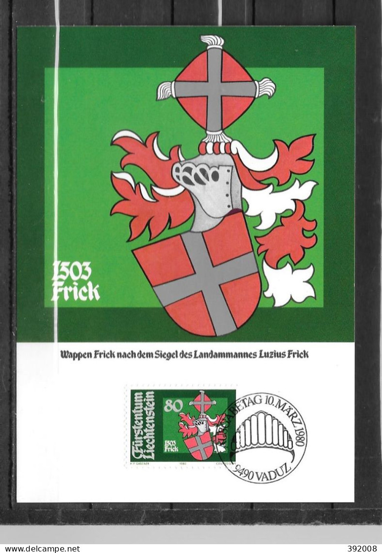 1980 - 686 - Armoiries - 1 - Cartoline Maximum