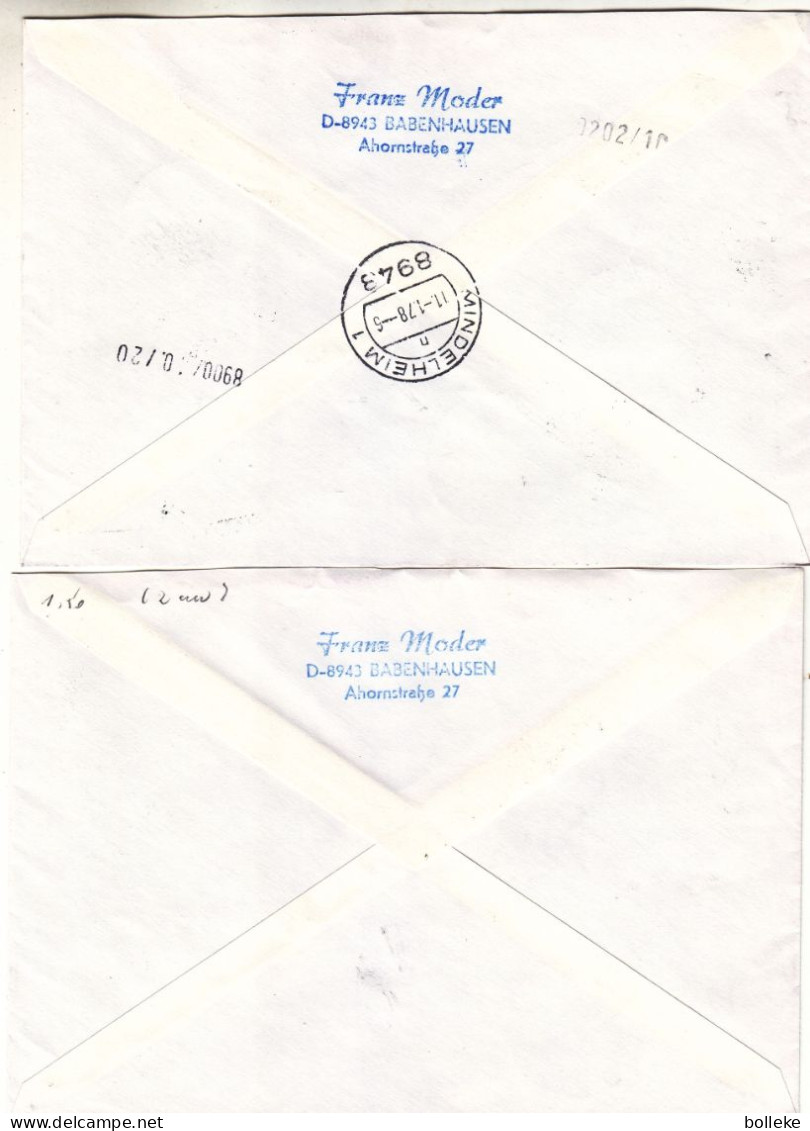 Vatican - 2 Lettres Recom Exprès De 1978 - Oblit Citta Del Vaticano - Exp Vers Kirchheim - Cachet De Mindelheim - - Brieven En Documenten