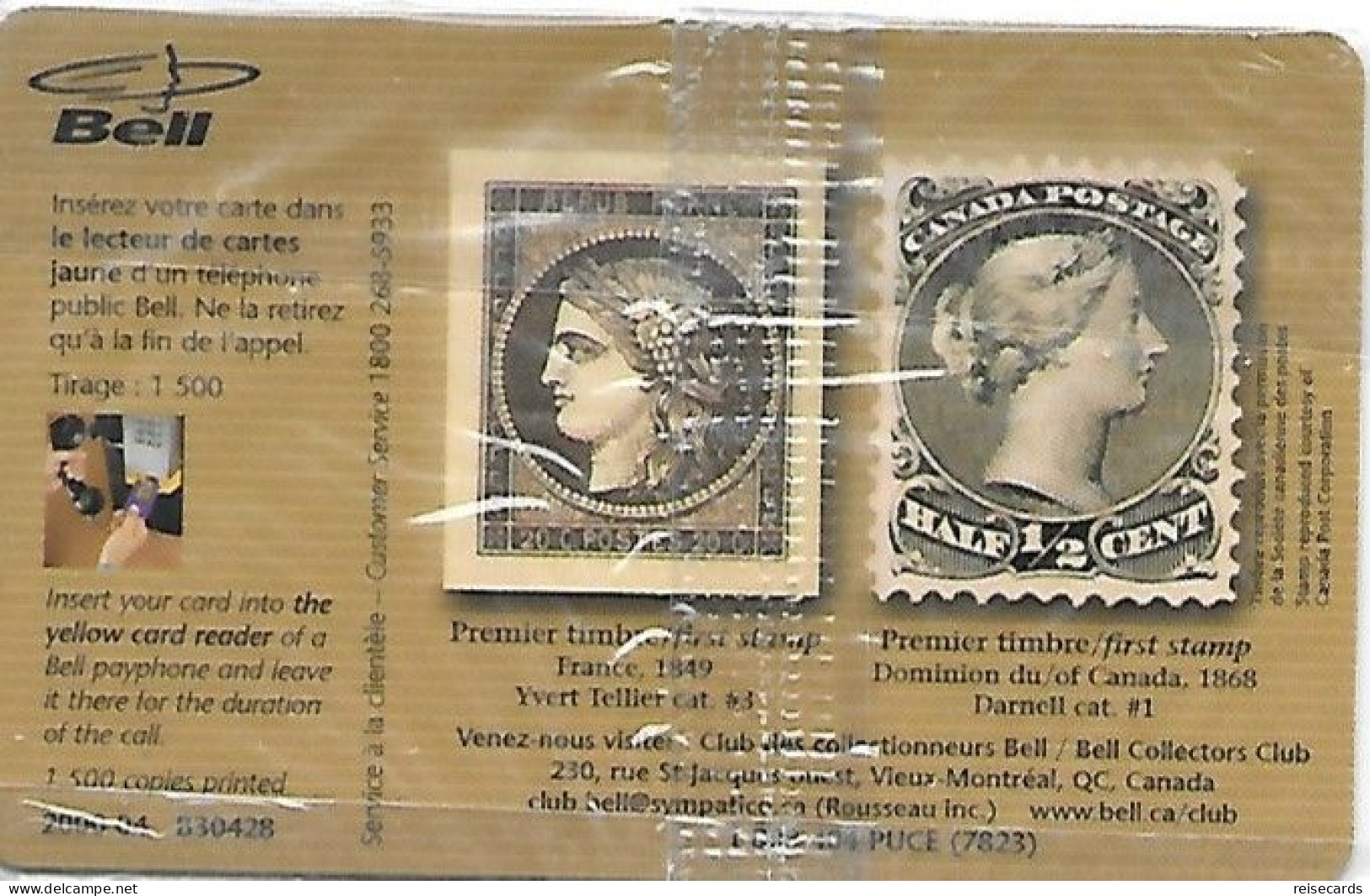 Canada: Bell - TélécarteExpo Paris 2000, Stamps. Mint - Canada