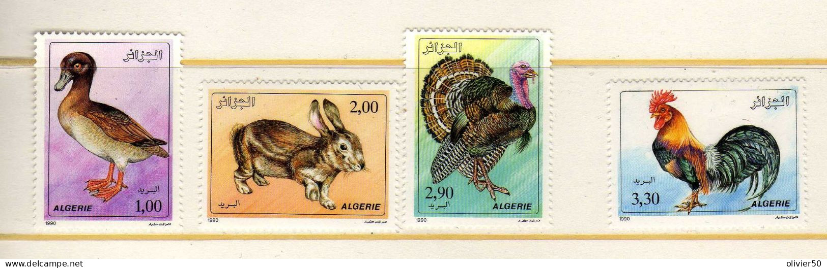 Algerie -. (1990) - Faune - Animaux De La Ferme - Neufs** - MNH - Algeria (1962-...)